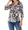 Fdj Henley Blouse In Monarch In White