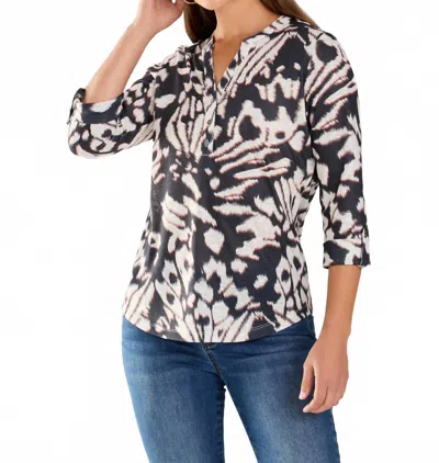 Fdj Henley Blouse In Monarch