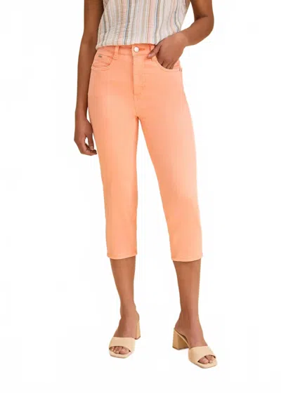 Fdj High-rise Stretch Capri Pants In Cantaloupe In Orange
