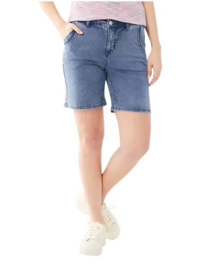 Fdj Jean Shorts In Blue In Animal Print