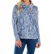 Fdj Long Sleeve Cowl Neck Sweater In Blue In Blue