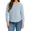 Fdj Long Sleeve Shirt In Blue Jean In Multi