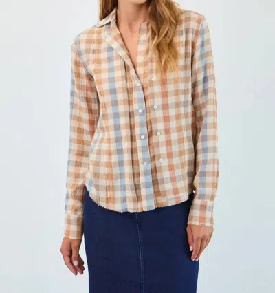 Fdj Long-sleeve Fringed Gauze Shirt In Print In Multi