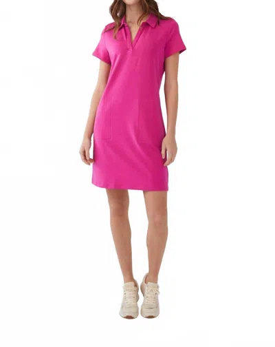 Fdj Melanie Polo Dress In Magenta In Pink