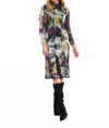 Fdj Mesh Midi Dress In Melanie Abstract Floral In Multi
