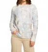 Fdj Metallic Printed Sweater In Spectral Neutral In White