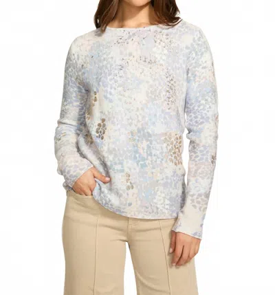 Fdj Metallic Printed Sweater In Spectral Neutral In White