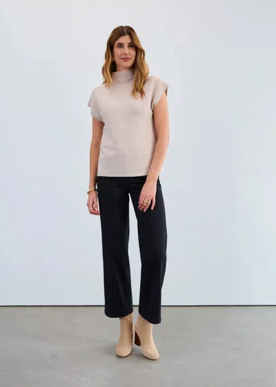 Fdj Mock Neck Top In Oat In Brown