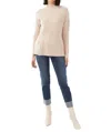 Fdj Mock Neck Tunic Sweater In Light Tan In Beige