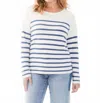 Fdj Nautical Stiped Sweater In White Stripe In Multi