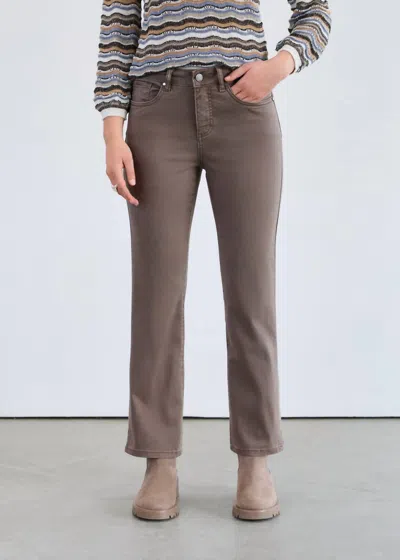 Fdj Olivia Ankle Bootcut Jean In Taupe In Brown