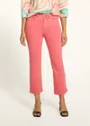 Fdj Olivia Boot Crop Denim Mid-rise Pants In Coral In Pink