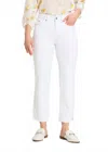 Fdj Olivia Boot Crop Jean In White In White
