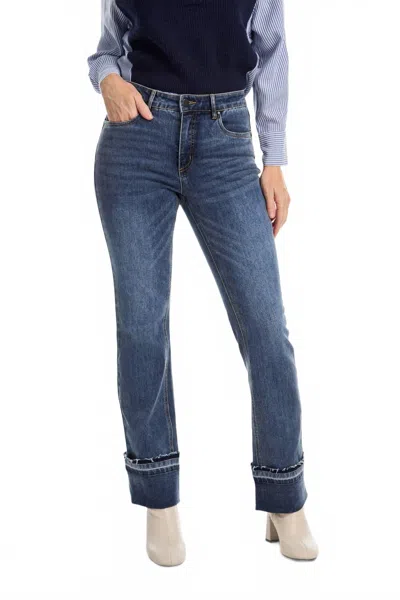 Fdj Olivia Boot Leg In Medium Wash In Blue