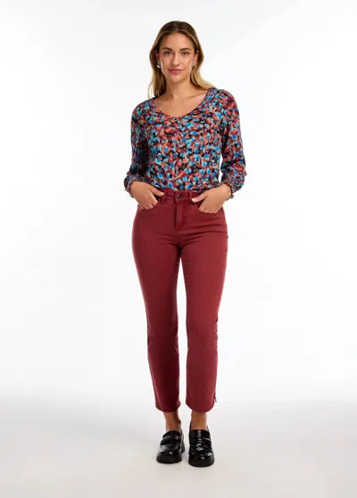 Fdj Olivia Bootcut Ankle Jeans In Rust In Multi