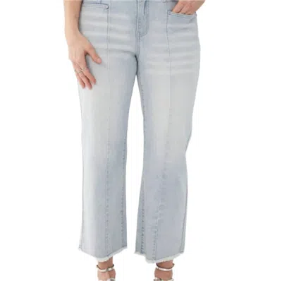 Fdj Olivia Cropped Jeans In White In Blue