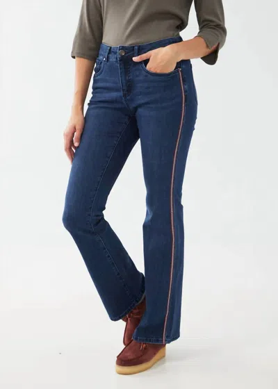 Fdj Olivia Flare Leg Jean In Dk Blue In Multi