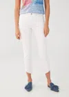 Fdj Olivia Hi-low Hem Slim Ankle In White In White