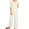 Fdj Olivia Mid Rise Pants In Ivory In Neutral