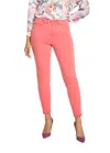 Fdj Olivia Mid Rise Skinny Jeans In Pink Flamingo