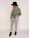 Fdj Olivia Mid Rise Straight Jeans In Tan