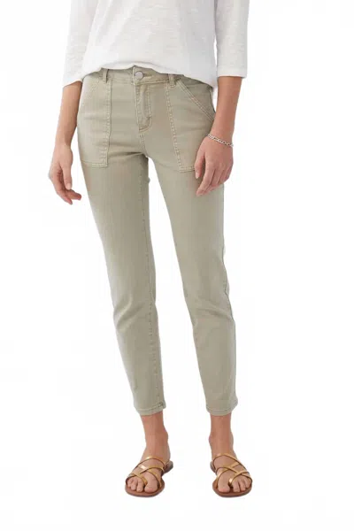 Fdj Olivia Pencil Ankle Pants In Bay Leaf In Neutral