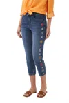 Fdj Olivia Pencil Cropped Jeans In Medium Wash In Blue