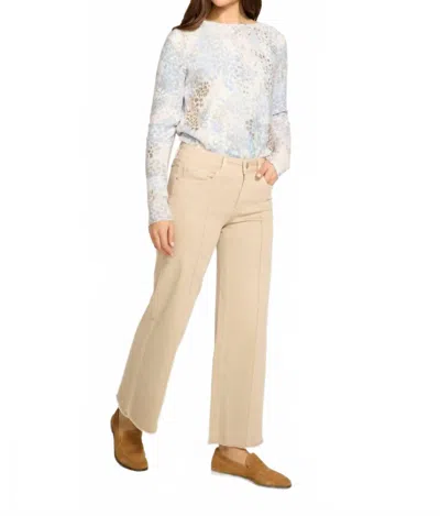 FDJ OLIVIA PINTUCK WIDE ANKLE DENIM PANTS IN SANDSTONE