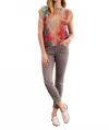 Fdj Olivia Slim Ankle Jean In Taupe In Gray