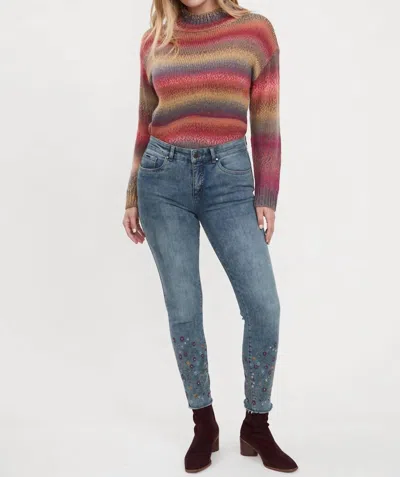 Fdj Olivia Slim Ankle Jeans In Medium Blue