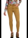 Fdj Olivia Slim Ankle Pant In Golden In Brown