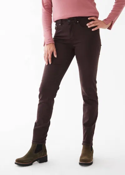Fdj Olivia Slim Jeans In Rich Brown In Multi