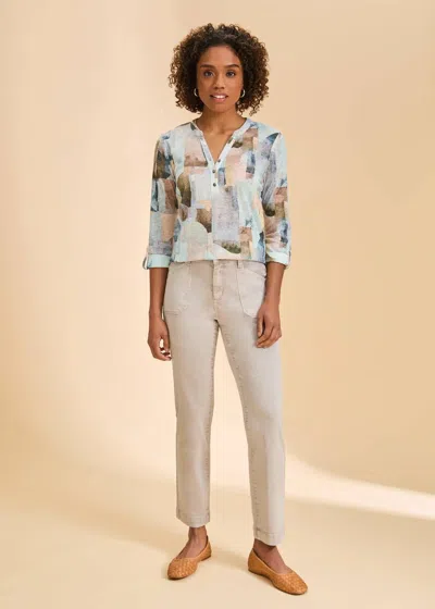 Fdj Olivia Straight Ankle Pants In Grey In Gray