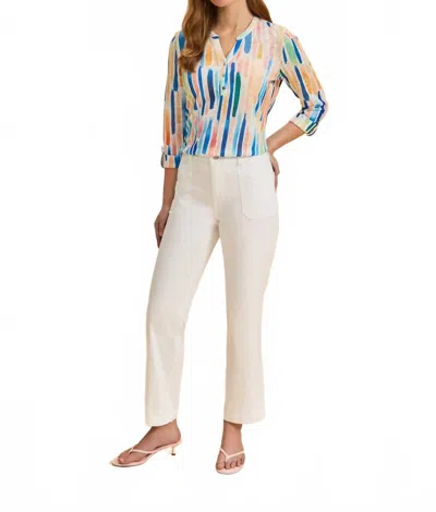 Fdj Olivia Straight Ankle Pants In White