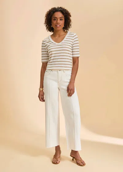 Fdj Olivia Wide Ankle Jeans In Ivory In White