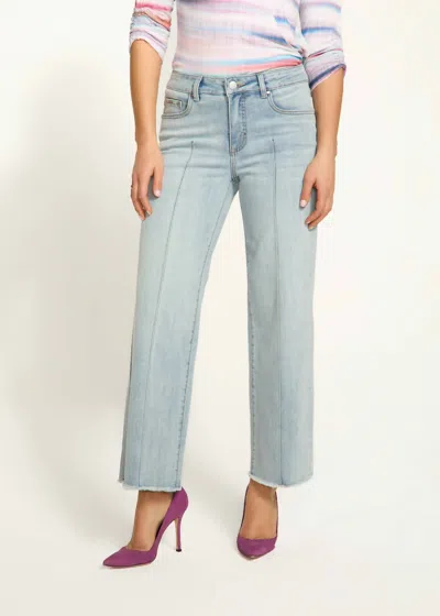 Fdj Olivia Wide Ankle Jeans In Pale Wash In Multi