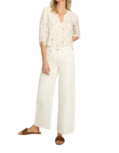 Fdj Olivia Wide Leg Ankle Jeans In Ivory In Neutral