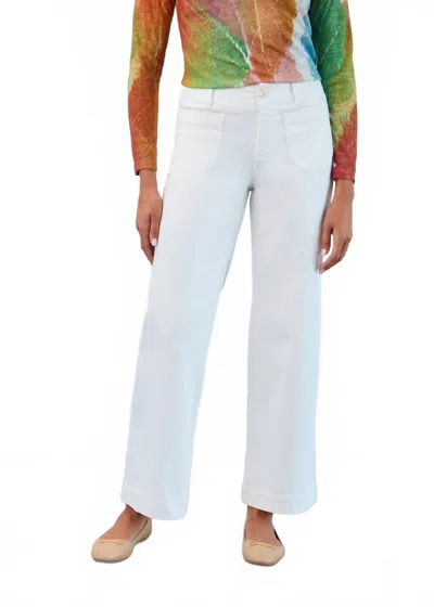 Fdj Olivia Wide Leg Denim Jeans In Winter White In Pink