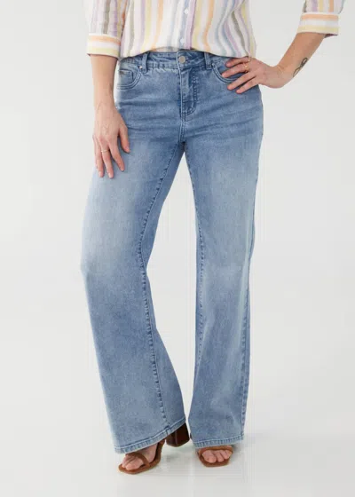 Fdj Olivia Wide Leg Jeans In Lightwash In Multi