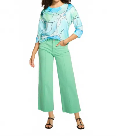 Fdj Olivia Wide Leg Jeans In Patina In Green