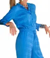 Fdj On The Boardwalk Crinkle Shirt - Plus In Cobalt In Blue