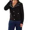 Fdj Pearl Embellishment Cardigan In Black In Black