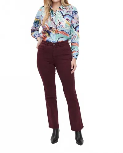 Fdj Peggy Bootcut Jeans In Rich Brown In Burgundy