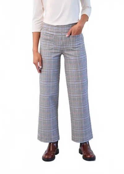Fdj Plaid Pull On Pant In Abbey Plaid In Multi