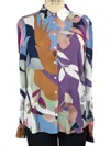 Fdj Printed Long Sleeve Shirt In Collage Print In Multi