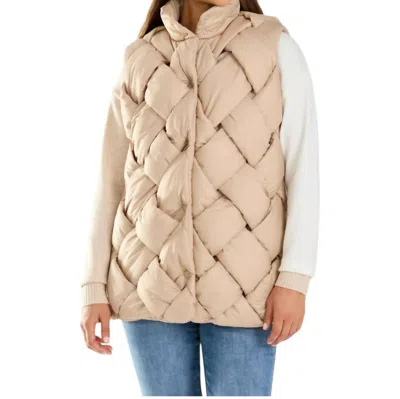 Fdj Puffy Vest In Caffe Latte In Multi