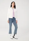 Fdj Pull-on Boot Crop W/ Scalloped Hem In Blue In White