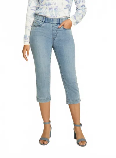 Fdj Pull-on Capri Pants In Indigo Blue