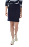 Fdj Pull On Cotton Blend Mini Skort In Blue In Black