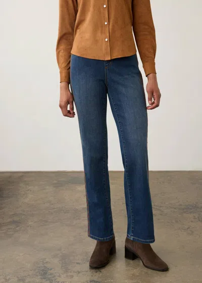 Fdj Pull On Jeans In Dark Blue Wash